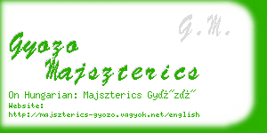 gyozo majszterics business card